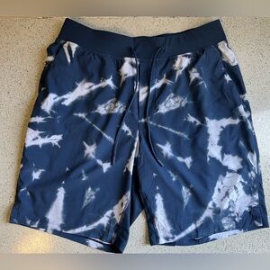 Lululemon Athletica Blue and White Board Shorts
